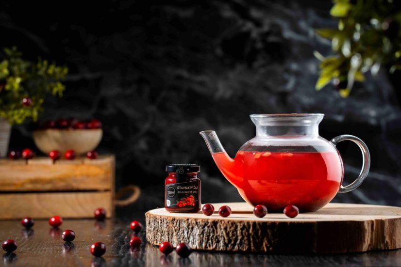 Brusnicová zmes 500 g: šťavnatý čaj