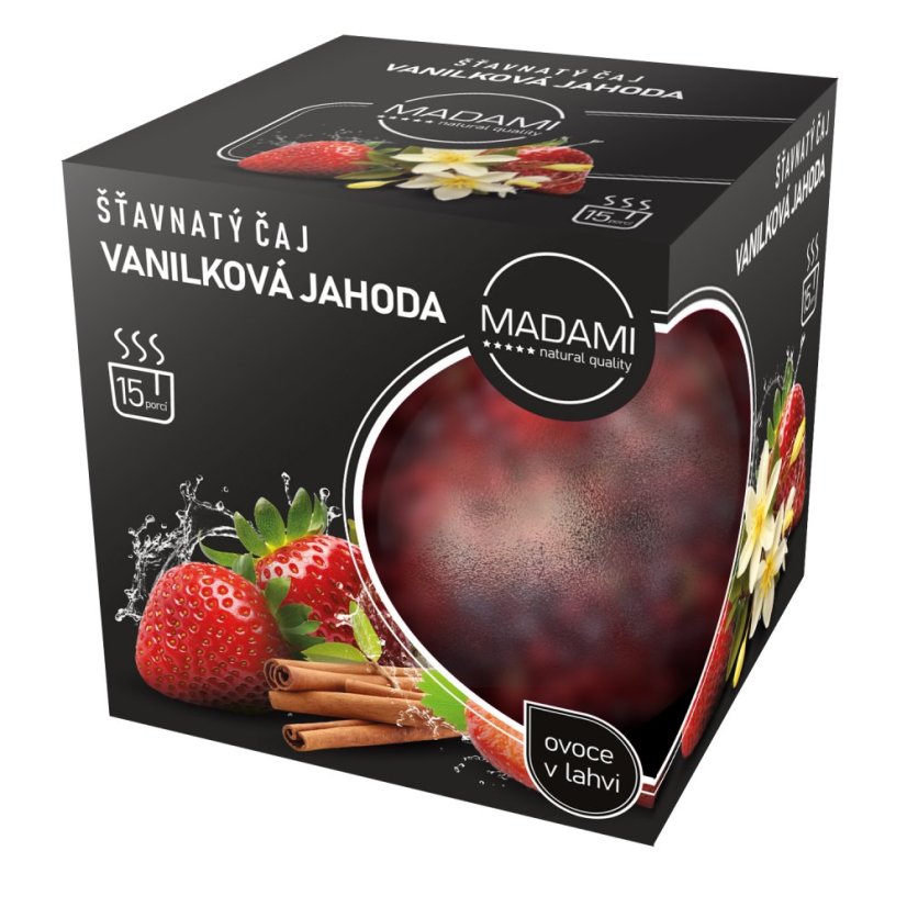 Šťavnatý čaj - Jahoda s příchutí vanilky 480 g Šťavnatý čaj - Jahoda s příchutí vanilky 480 g