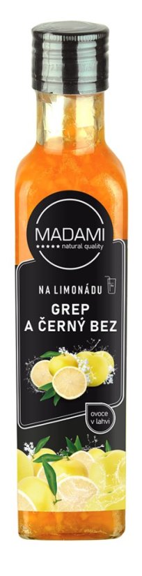 Grejpfrut & Černý Bez 250 ml: owoce do lemoniady