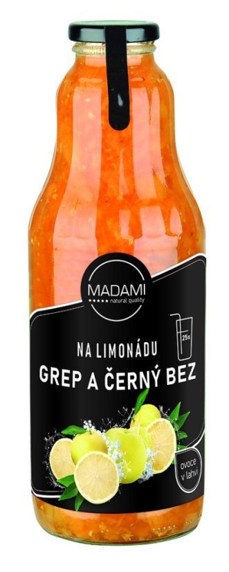 Grejpfrut & Černý Bez 1000 ml: owoce do lemoniady